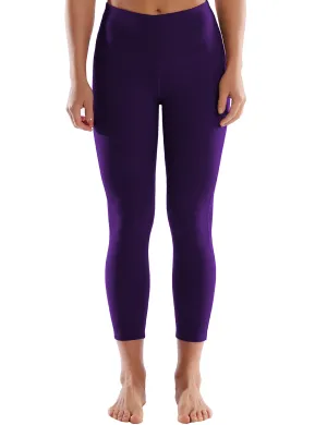 22" High Waist Side Line Capris eggplantpurple_Jogging