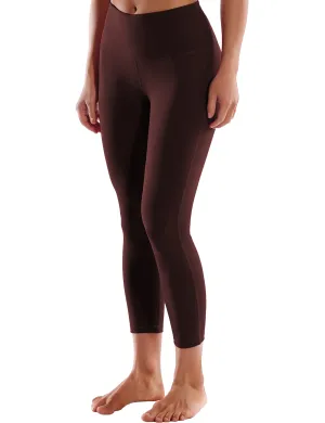 22" High Waist Side Line Capris mahoganymaroon_Jogging