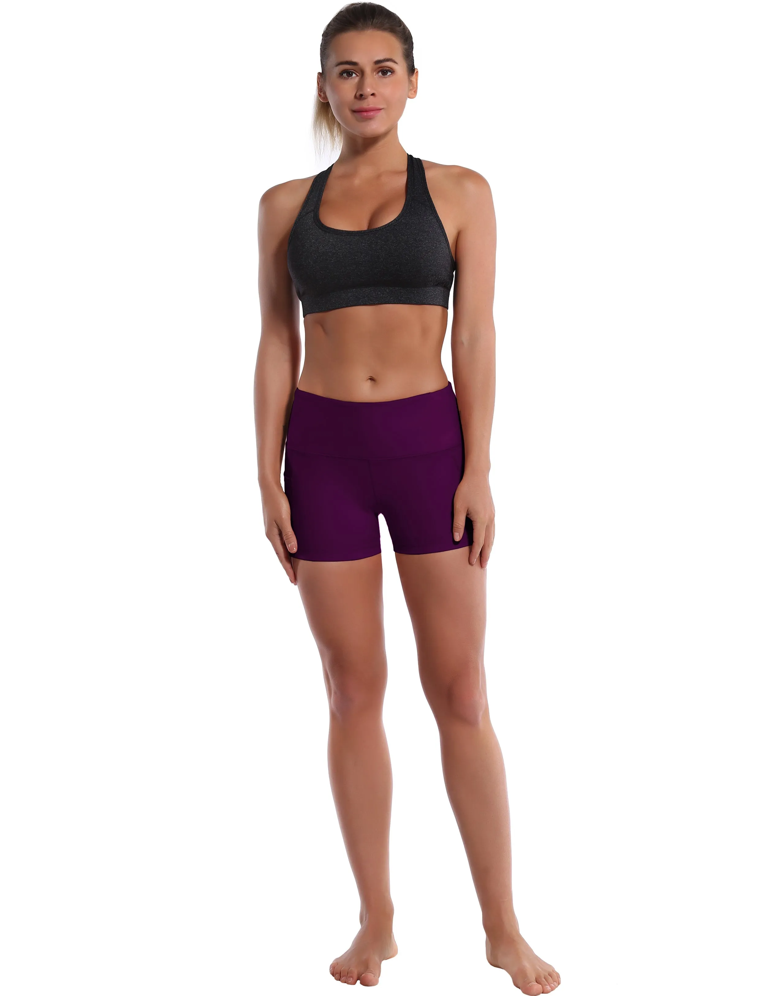 2.5" Side Pockets Jogging Shorts plum_Jogging
