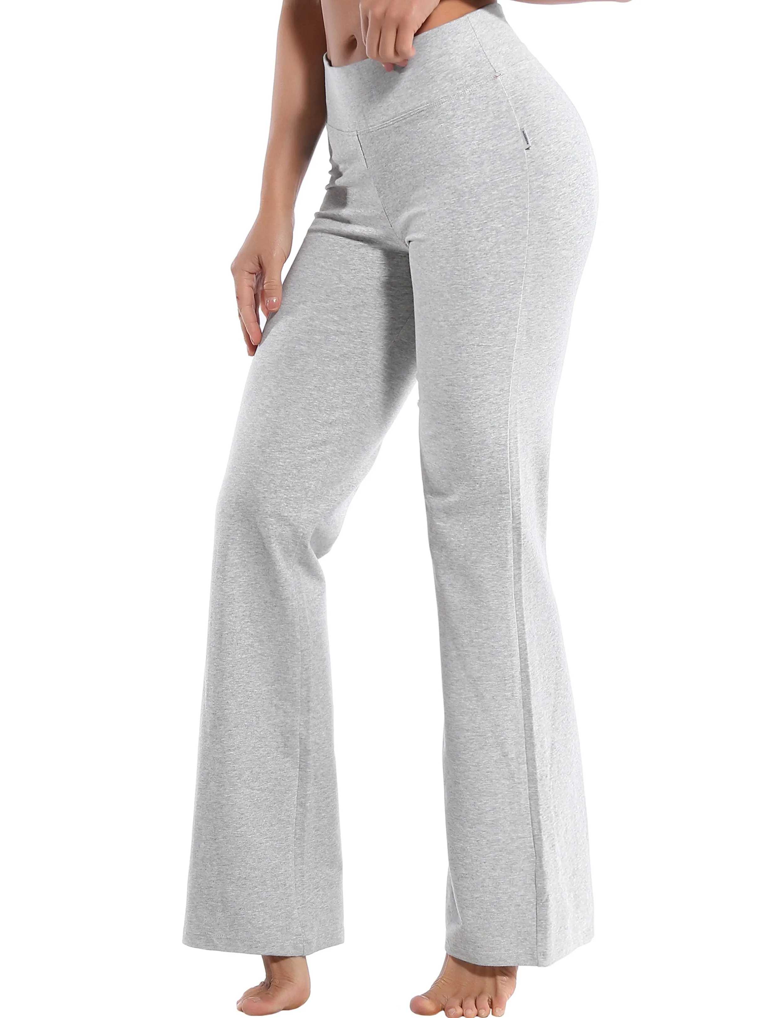 29" 31" 33" 35" Cotton Bootcut Leggings heathergray ins_Jogging