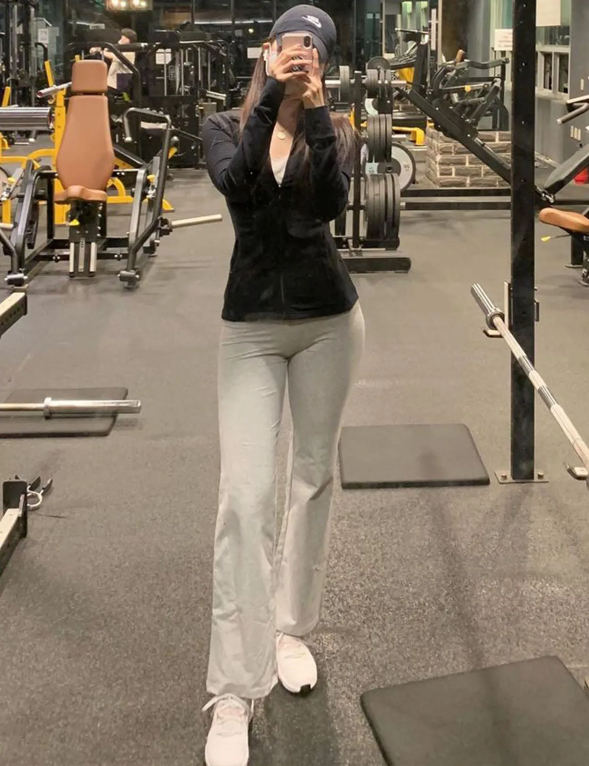 29" 31" 33" 35" Cotton Bootcut Leggings heathergray ins_Jogging