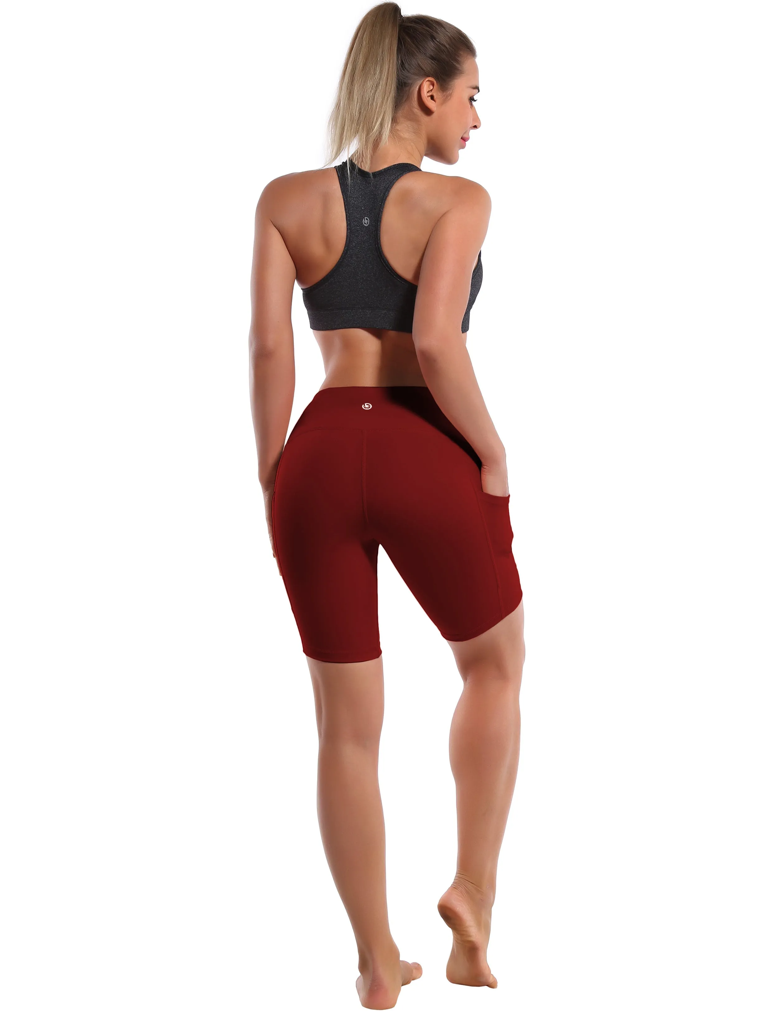 8" Side Pockets Jogging Shorts cherryred_Jogging