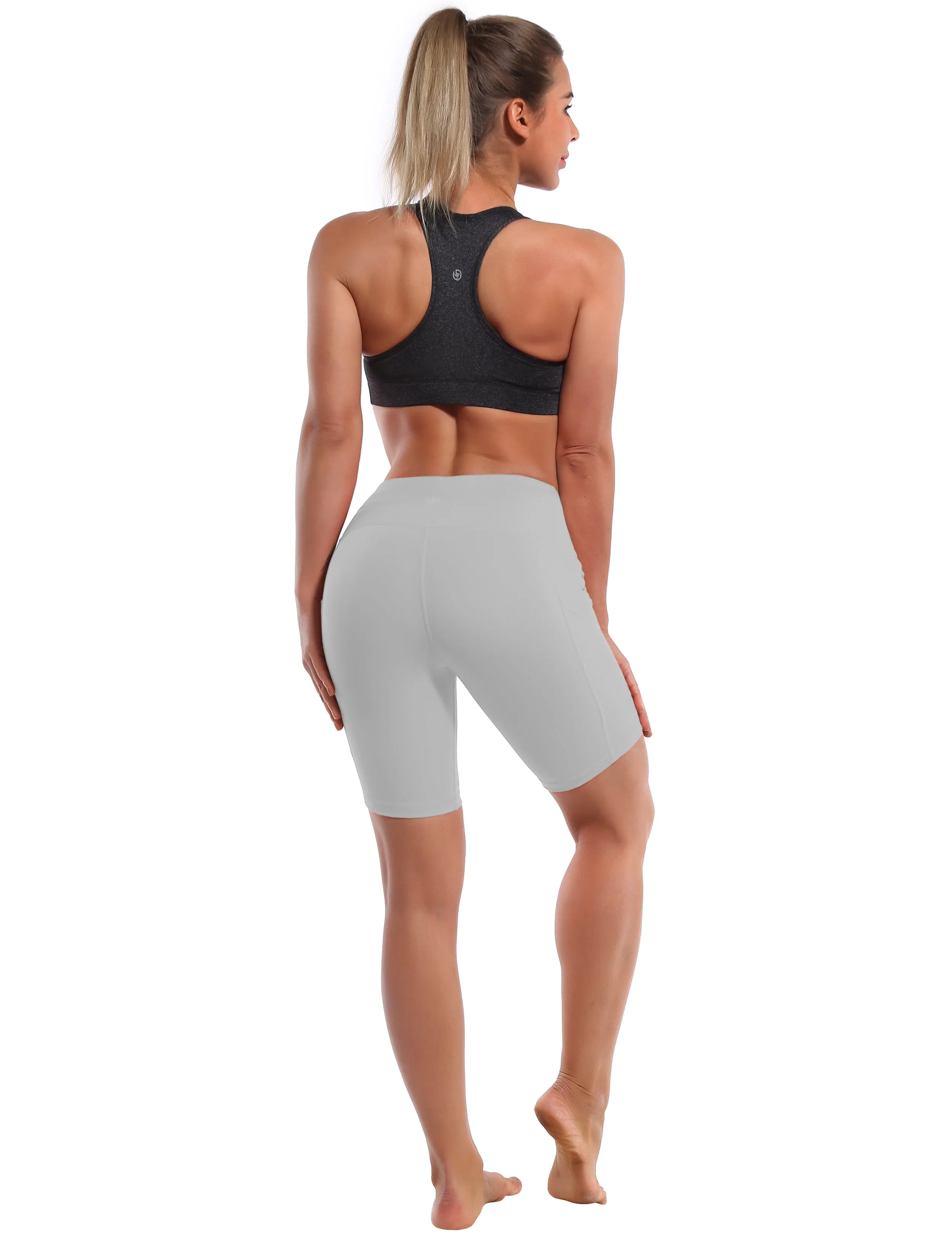8" Side Pockets Jogging Shorts lightgray_Jogging