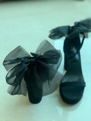 Black Organza Bow Blocks
