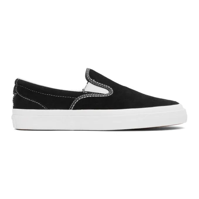 Converse Black Suede One Star Slip-On Sneakers
