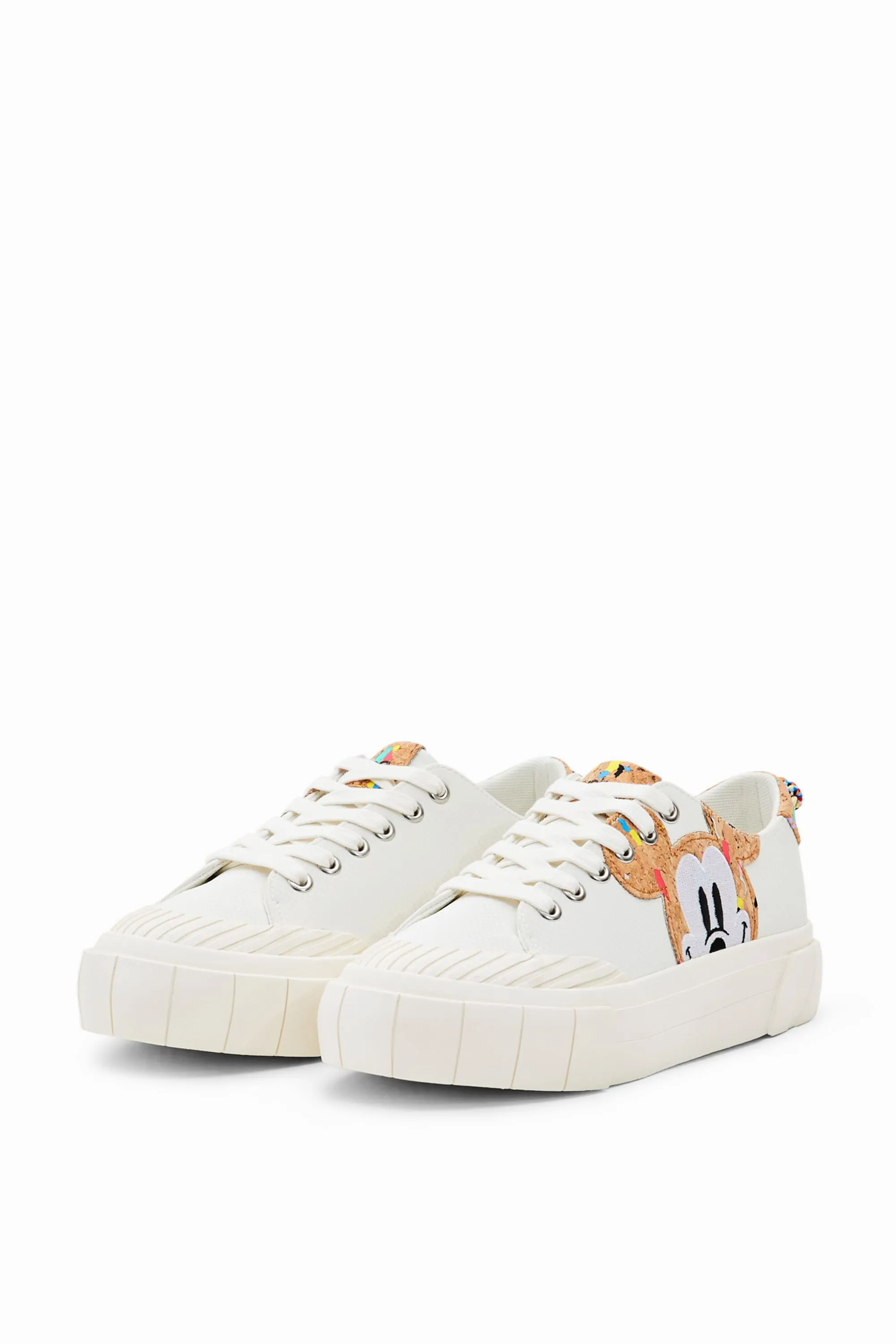 Desigual Street Mickey Mouse Cork Detail Sneaker 23SSKP10