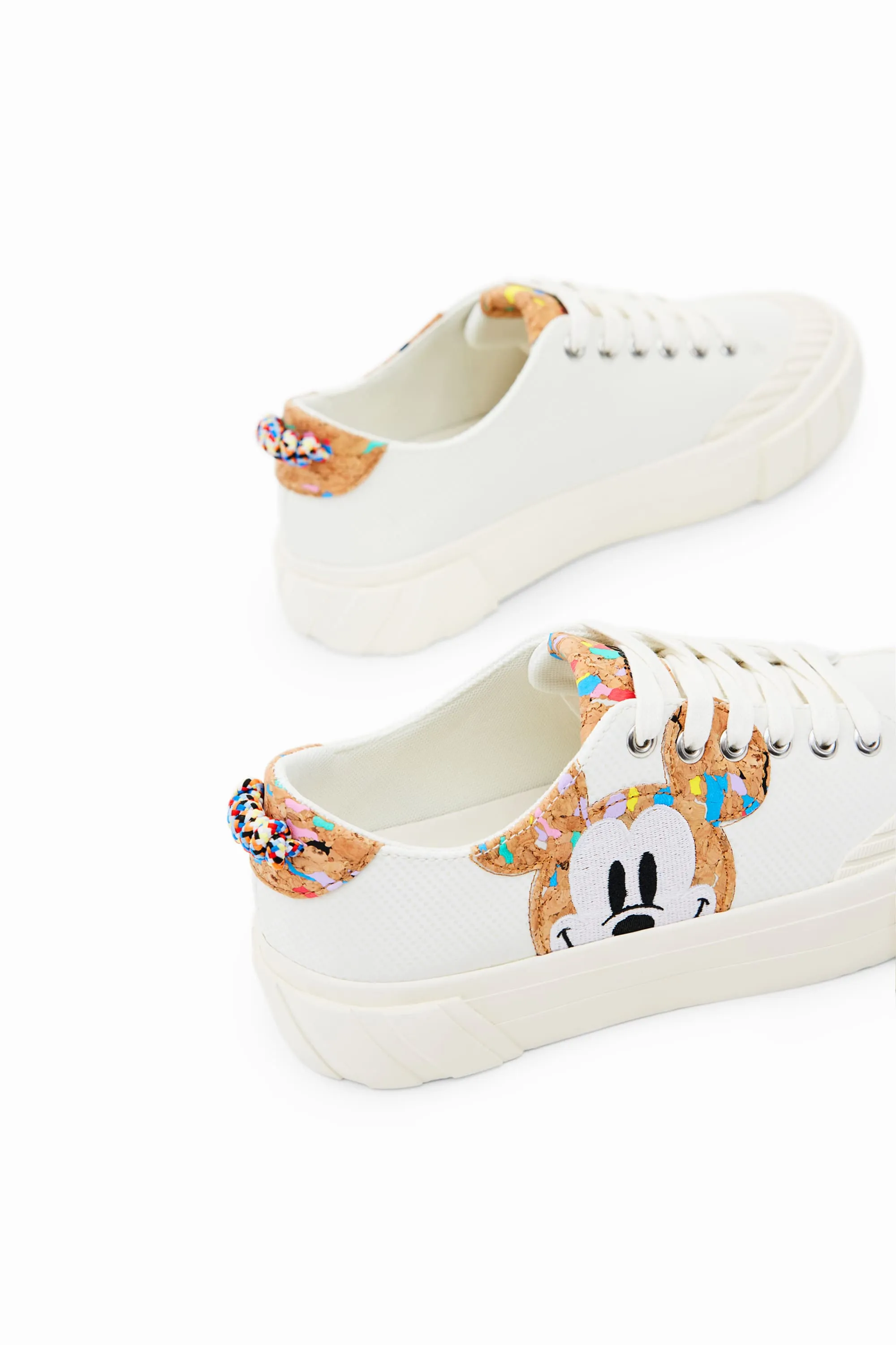 Desigual Street Mickey Mouse Cork Detail Sneaker 23SSKP10