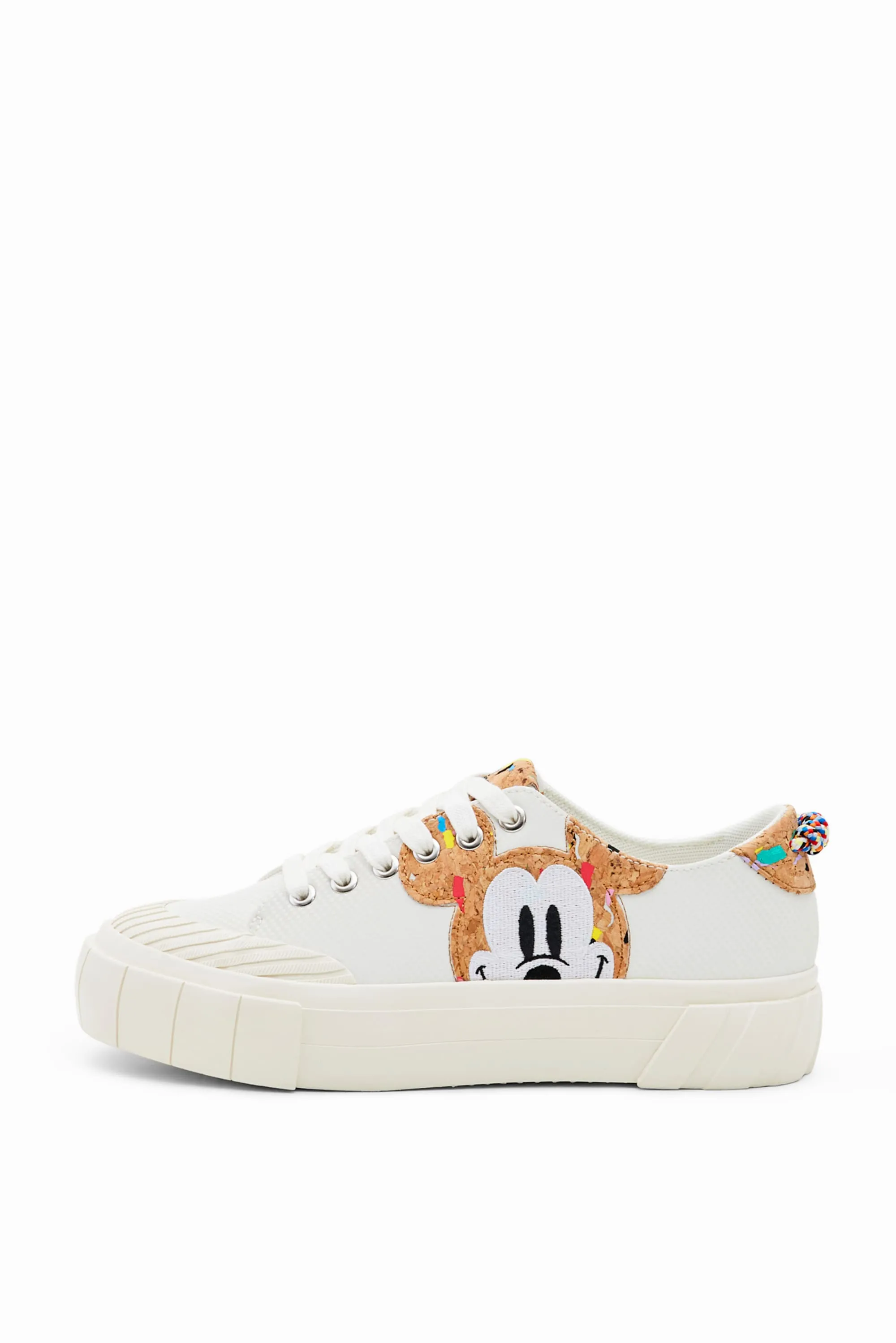Desigual Street Mickey Mouse Cork Detail Sneaker 23SSKP10