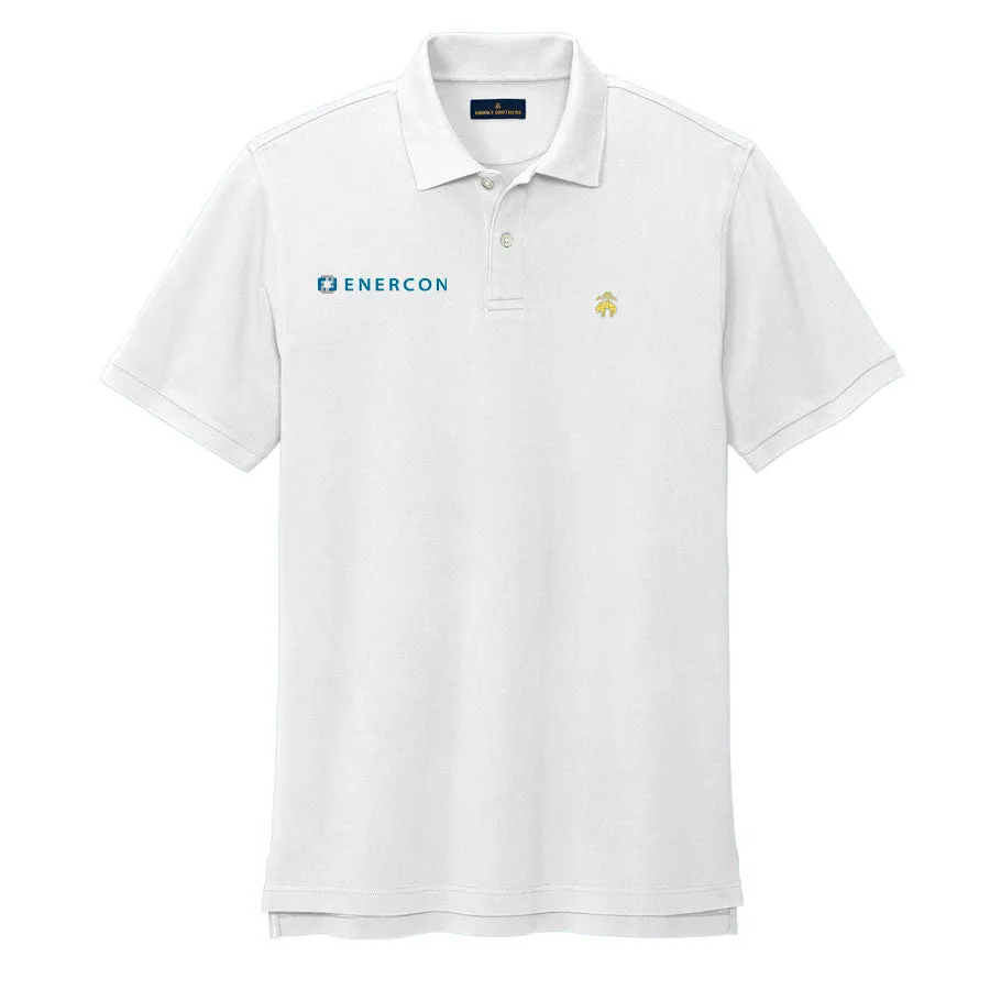 ENERCON White Brooks Brothers Pima Cotton Pique Polo