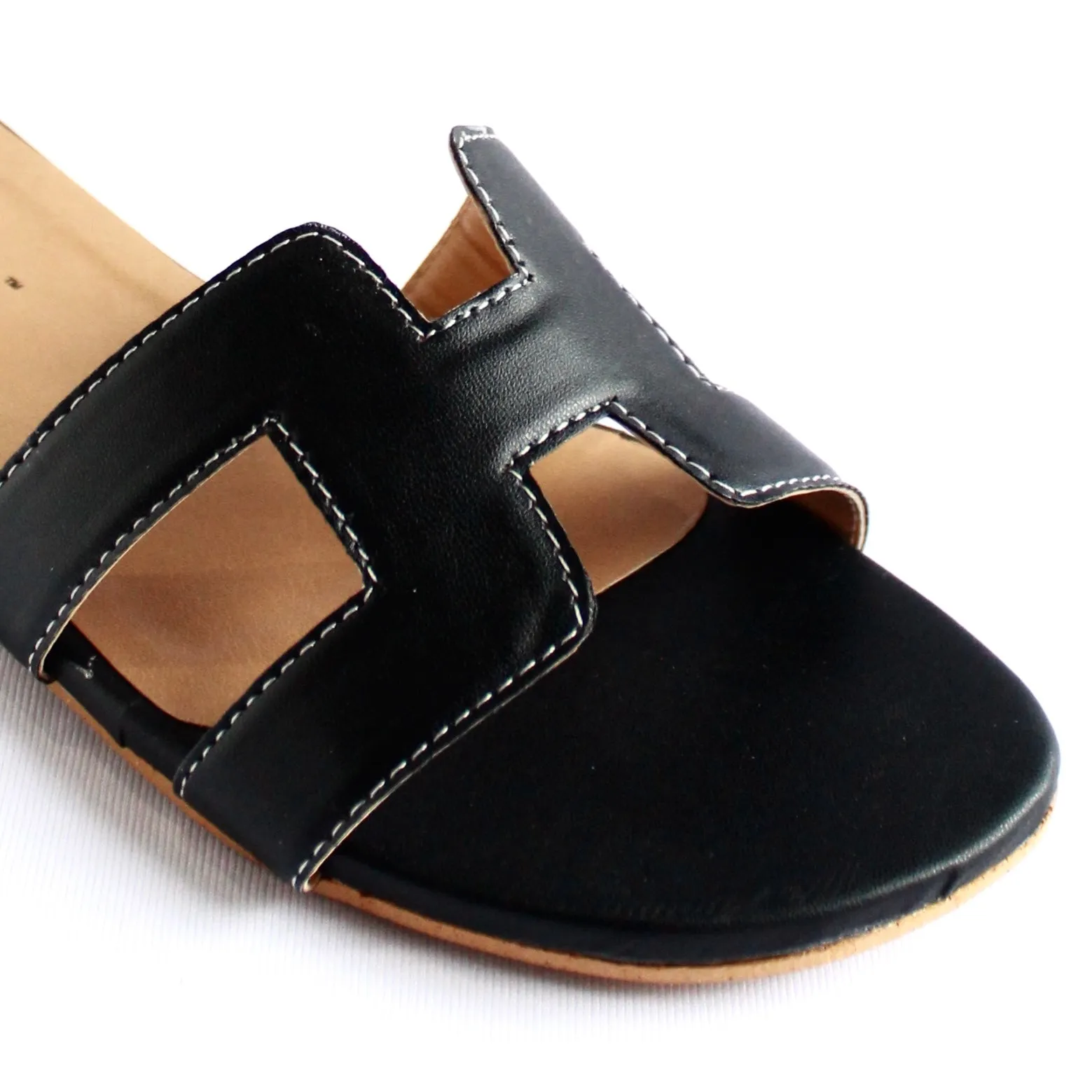 H Style Flats - Black