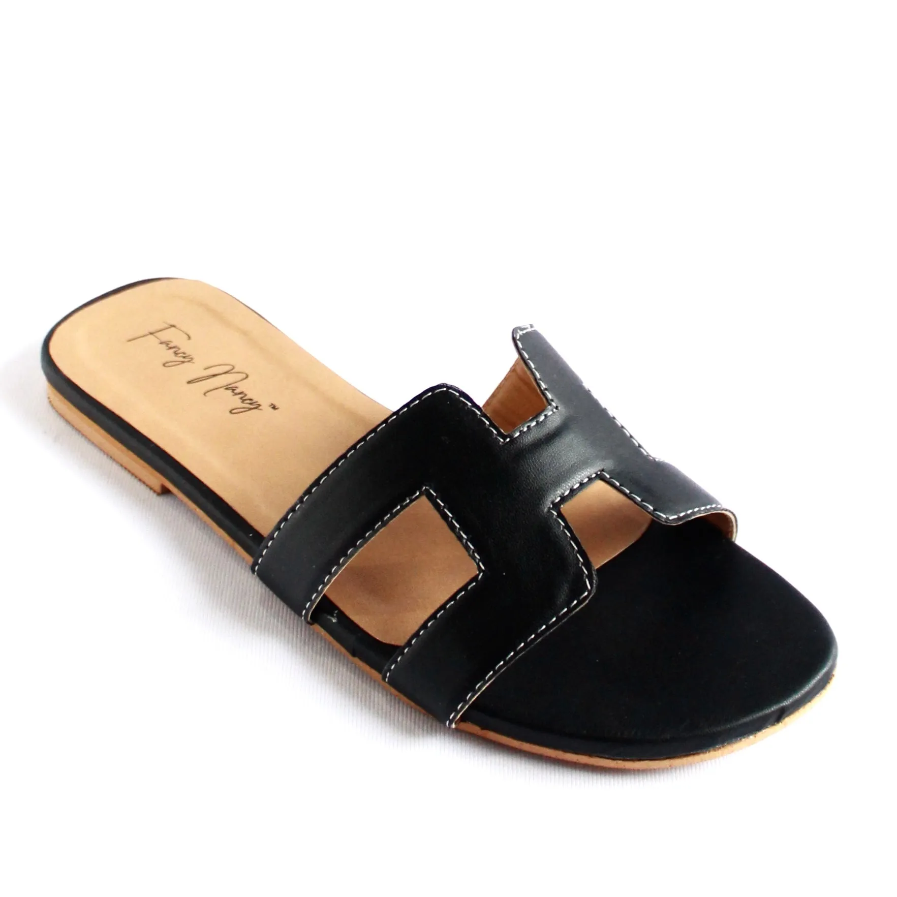 H Style Flats - Black