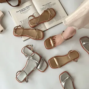 Hnzxzm 2024 Summer Gladiator Women Sandals Fashion Elegant Butterfly-knot Open Toe Shoes Ladies Outdoor Dress Low Heel Sandalias