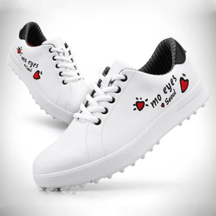 PGM Women's Soft Microfiber Golf Sneakers with Breathable Wild Print