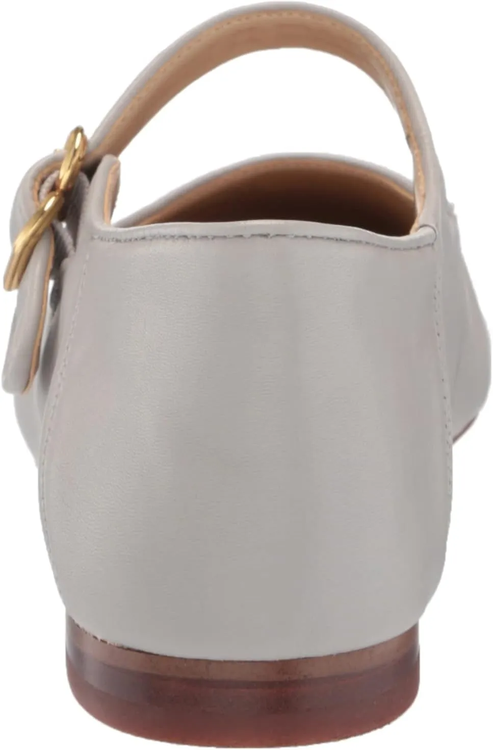 Sam Edelman Michaela Pebble Grey Mary Jane Buckled Ankle Strap Pointed Toe Flats
