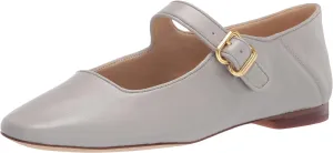 Sam Edelman Michaela Pebble Grey Mary Jane Buckled Ankle Strap Pointed Toe Flats