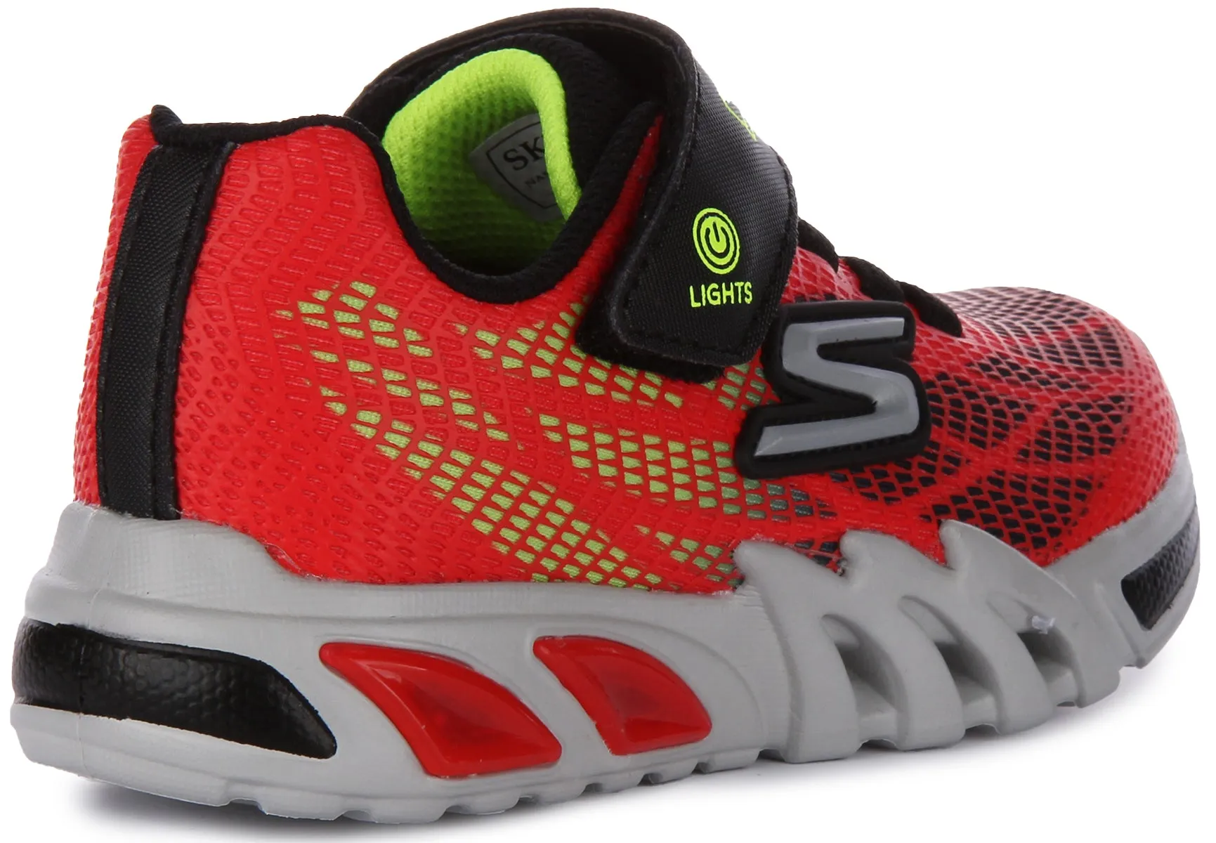 Skechers Flex Glow Elite In Red Black For Infants