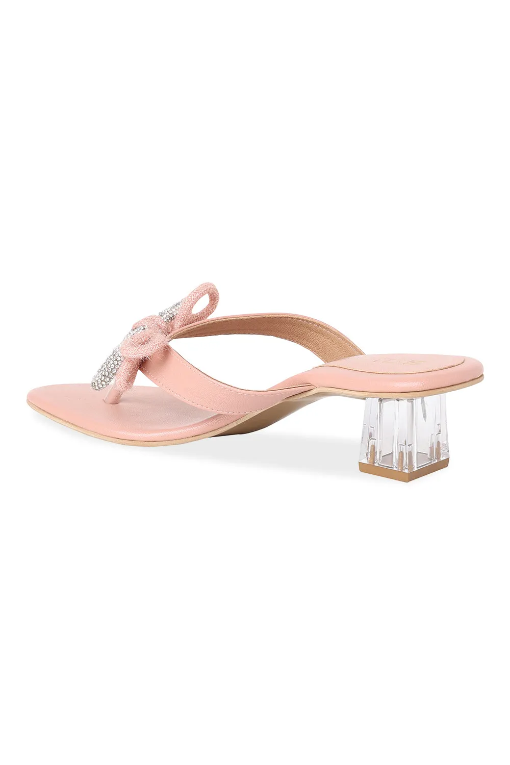 SOLES Crystal Bow-Tie Heels