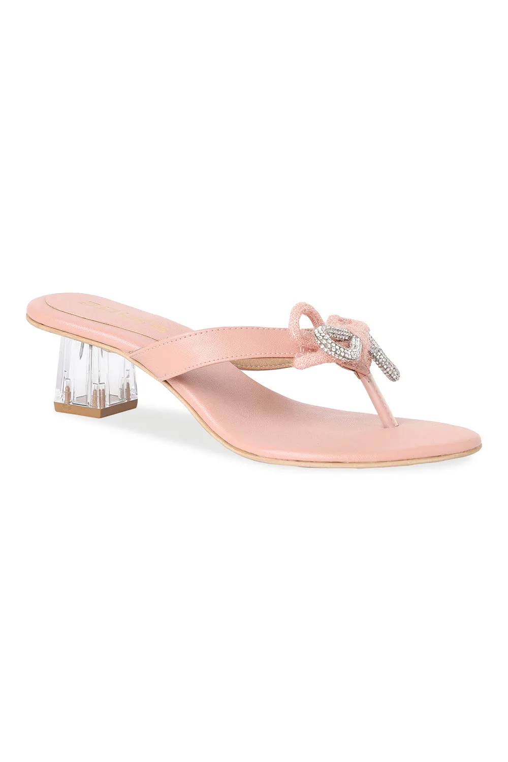 SOLES Crystal Bow-Tie Heels
