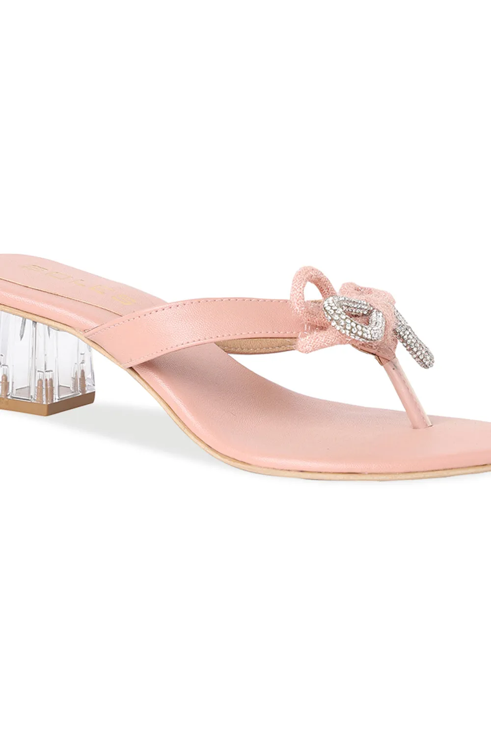 SOLES Crystal Bow-Tie Heels