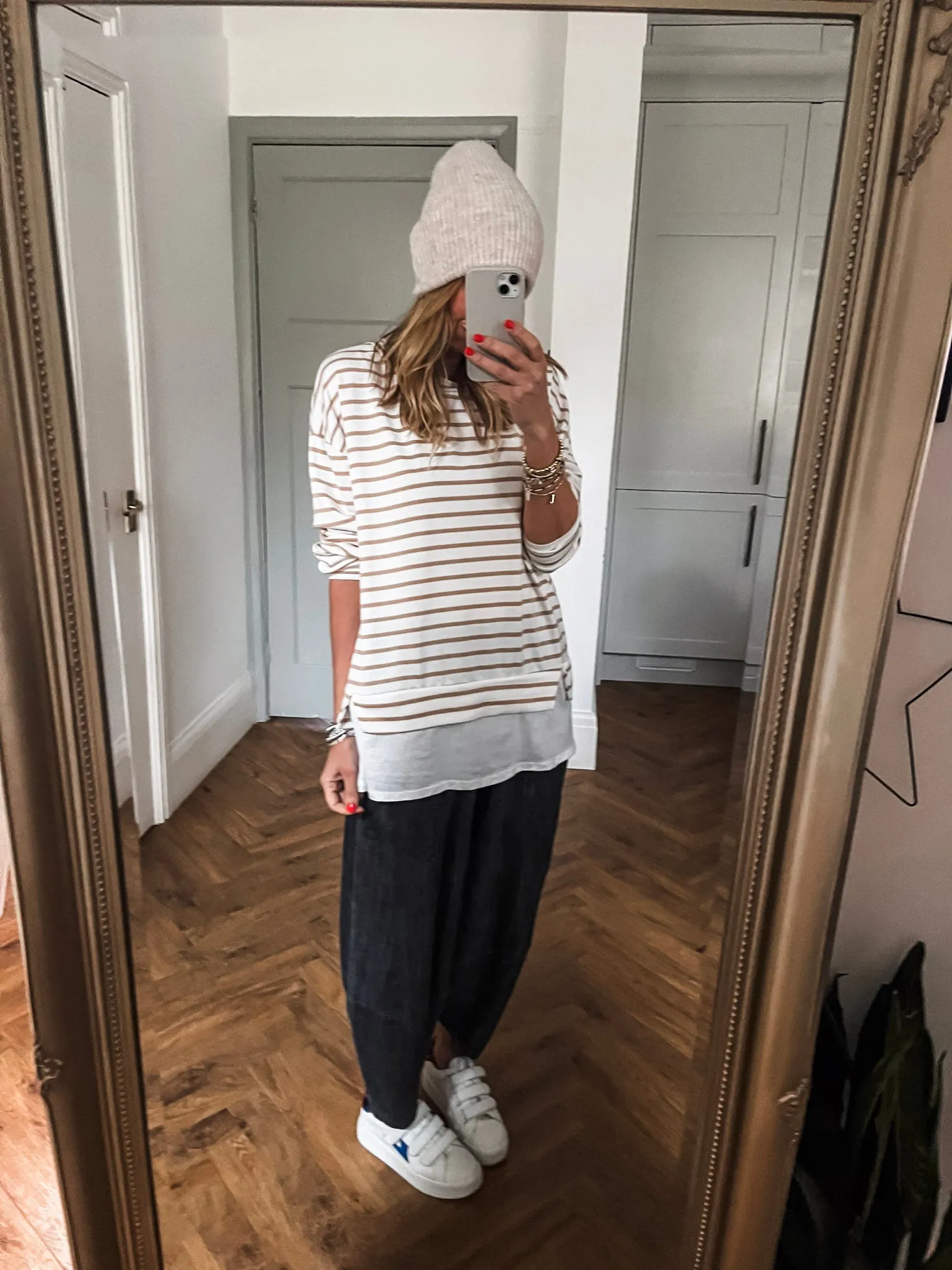 Striped Crew Neck Sweatshirt
