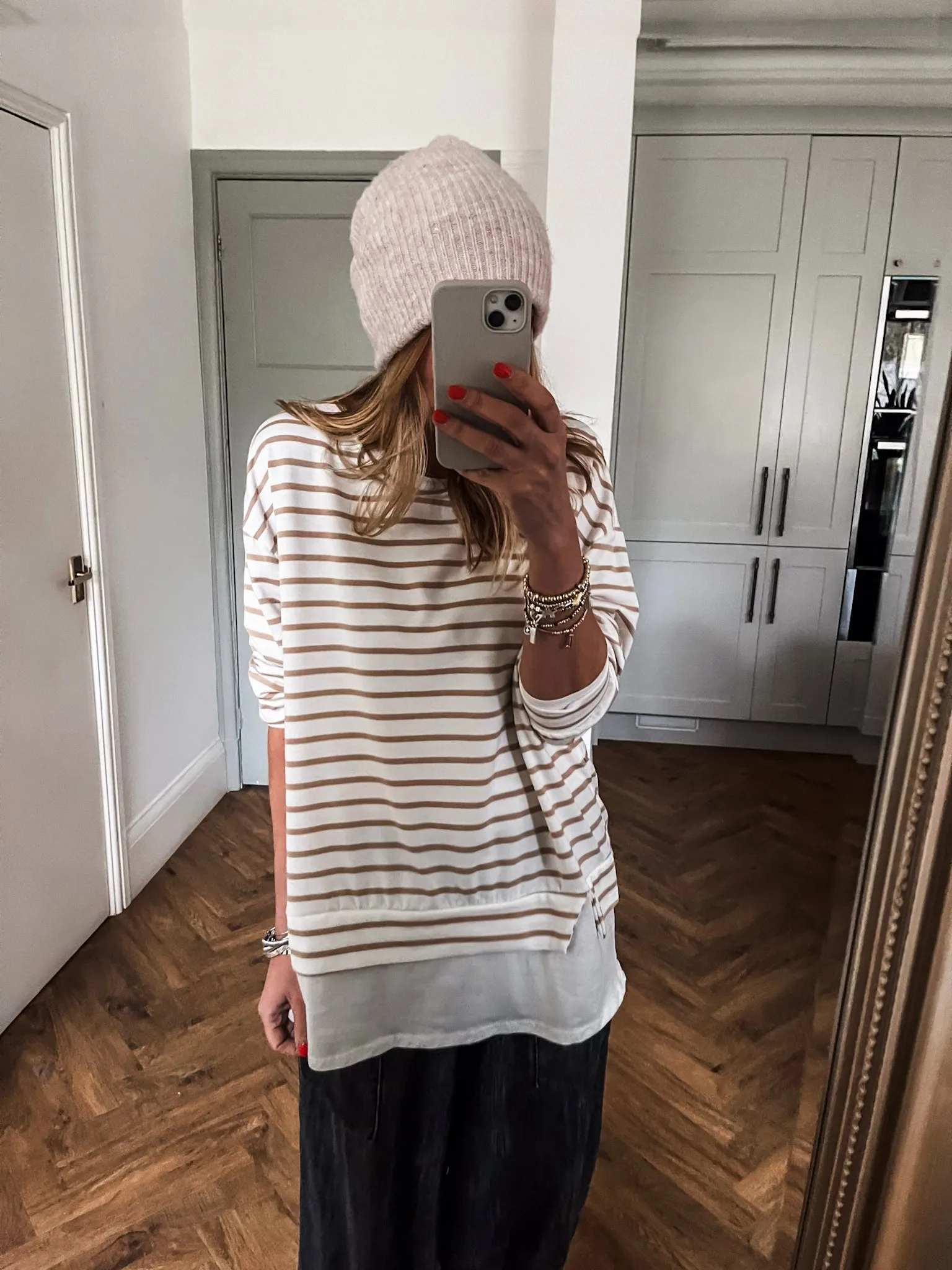 Striped Crew Neck Sweatshirt
