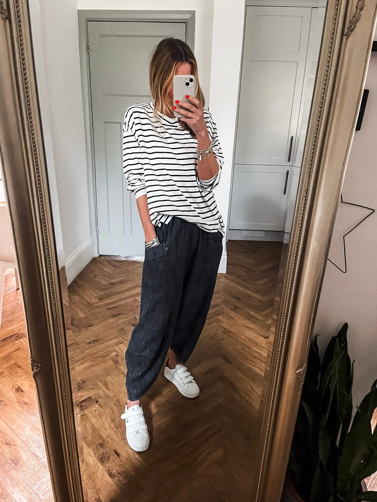 Striped Crew Neck Sweatshirt