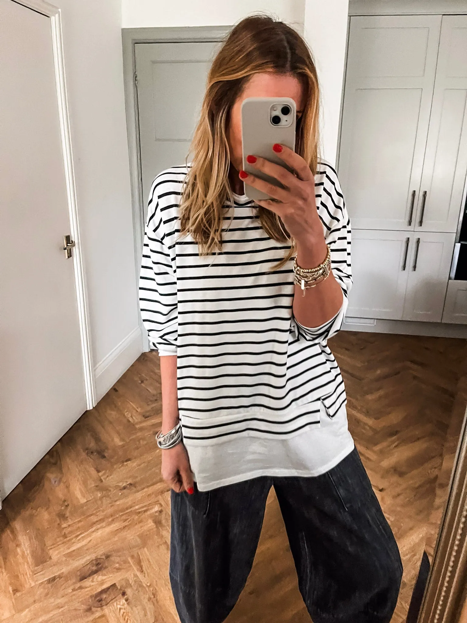 Striped Crew Neck Sweatshirt