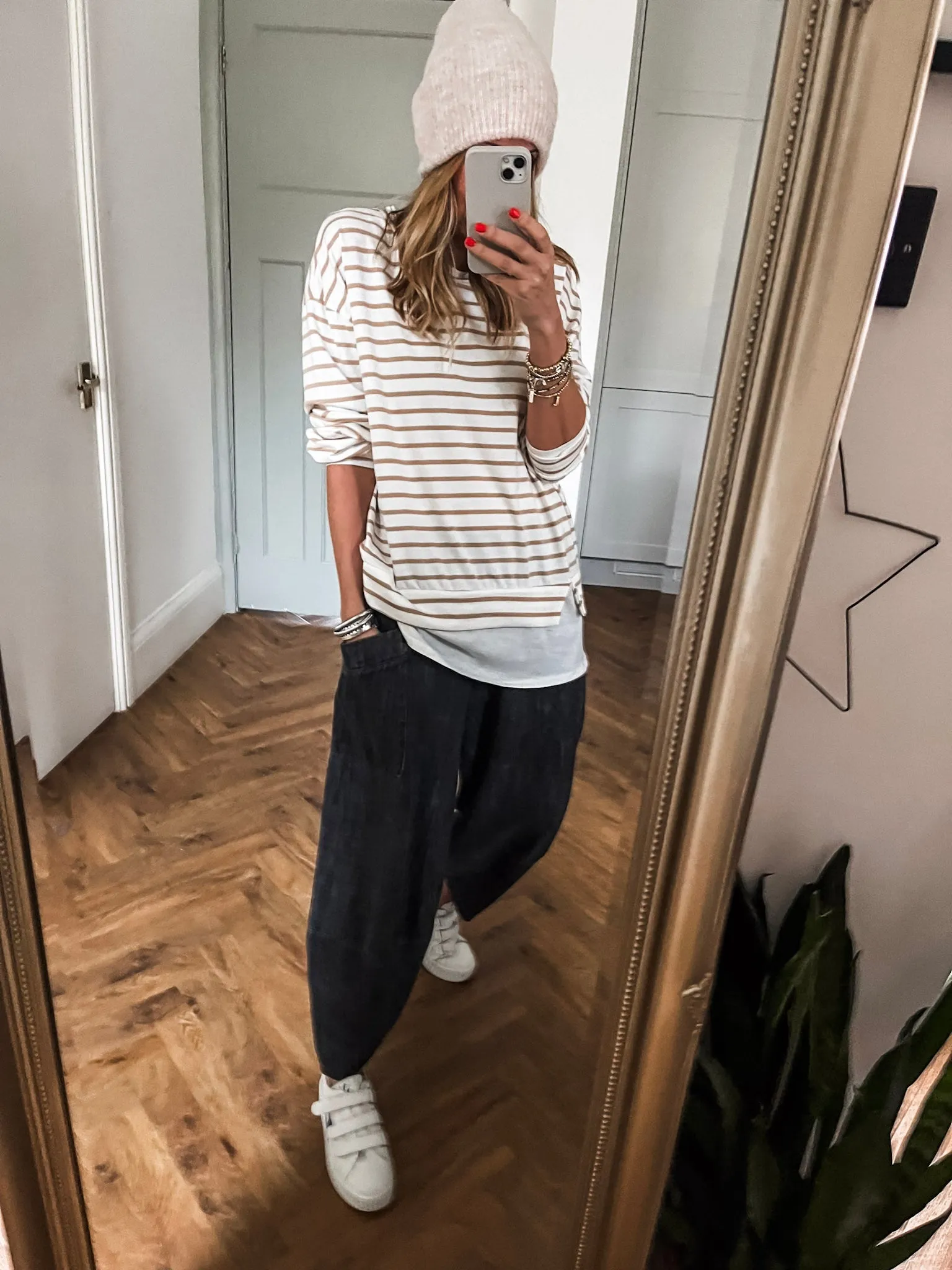Striped Crew Neck Sweatshirt