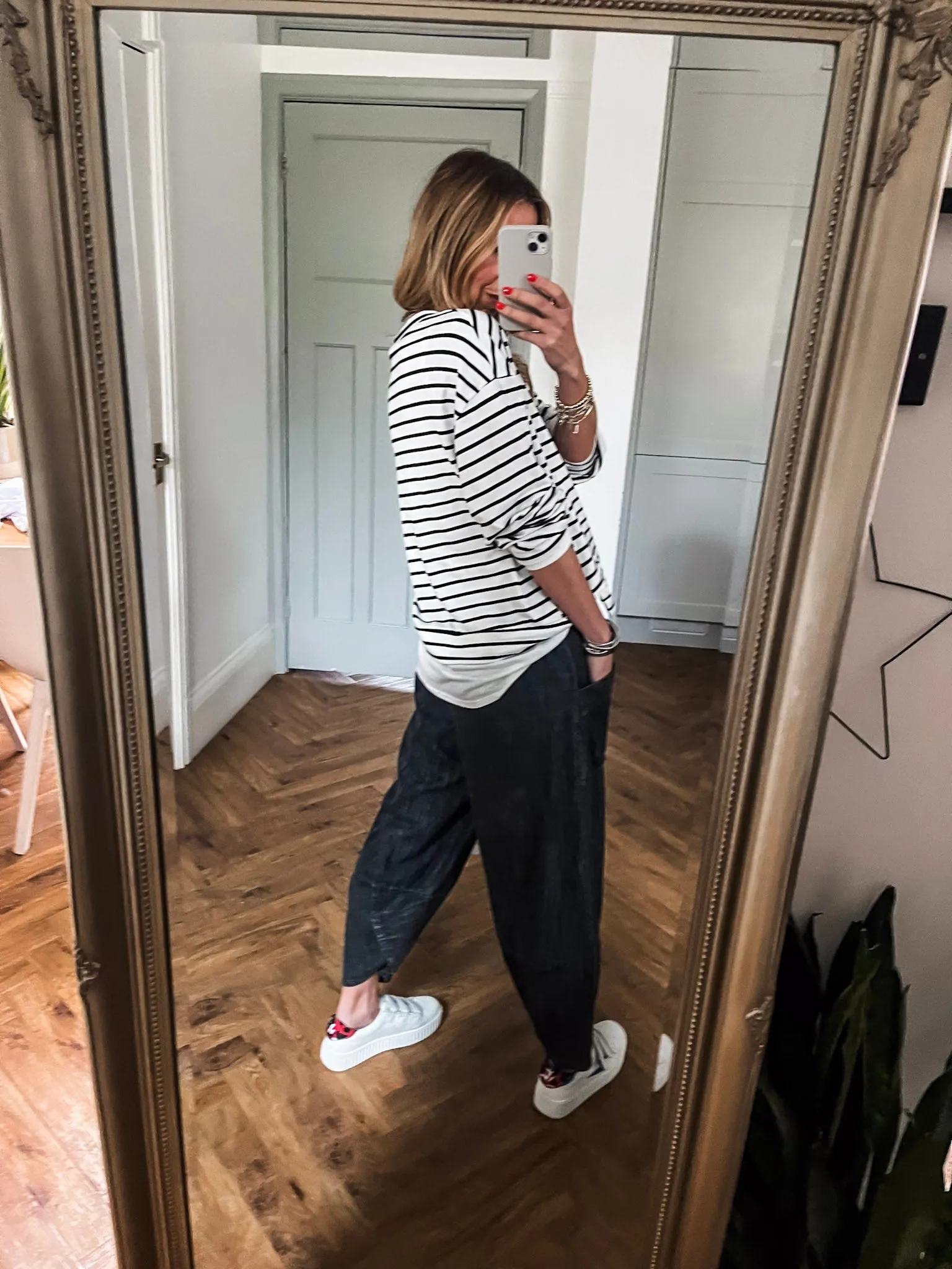 Striped Crew Neck Sweatshirt
