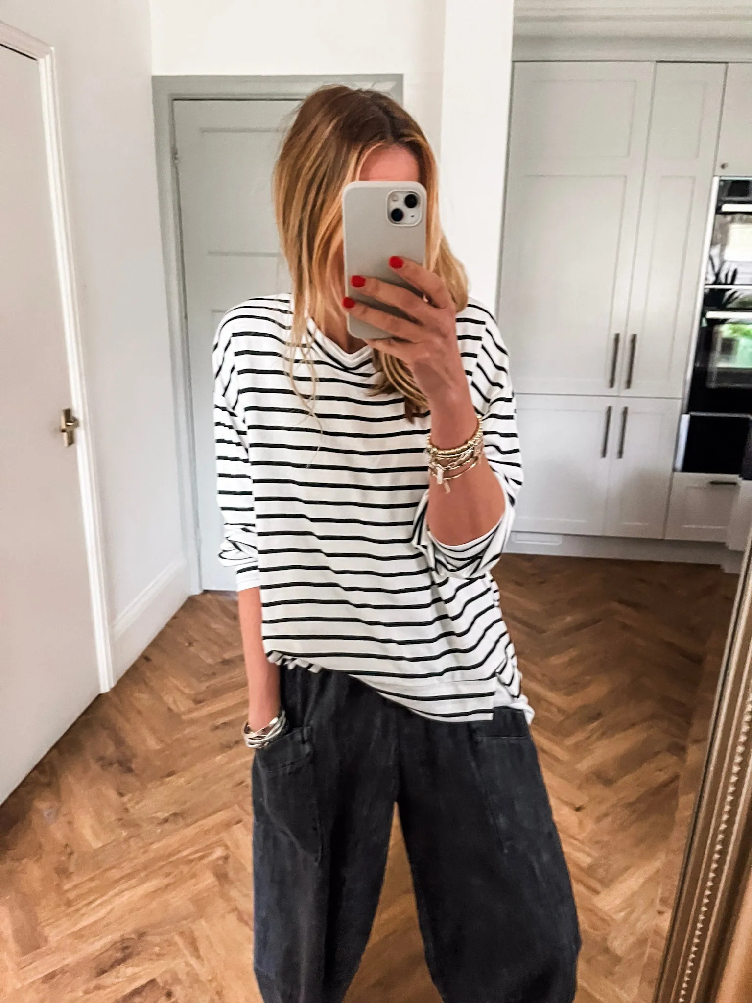 Striped Crew Neck Sweatshirt