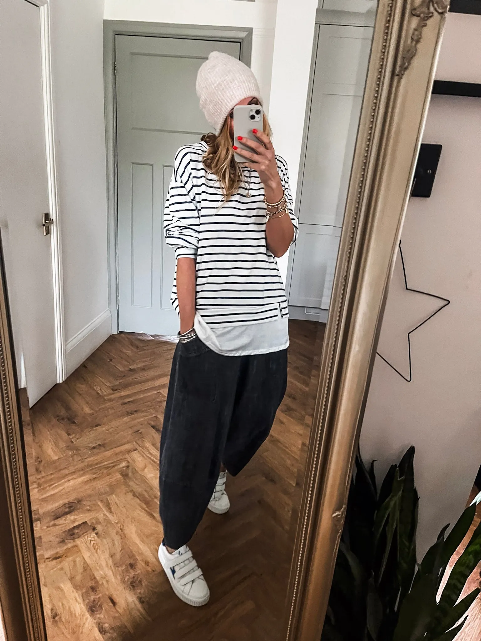 Striped Crew Neck Sweatshirt