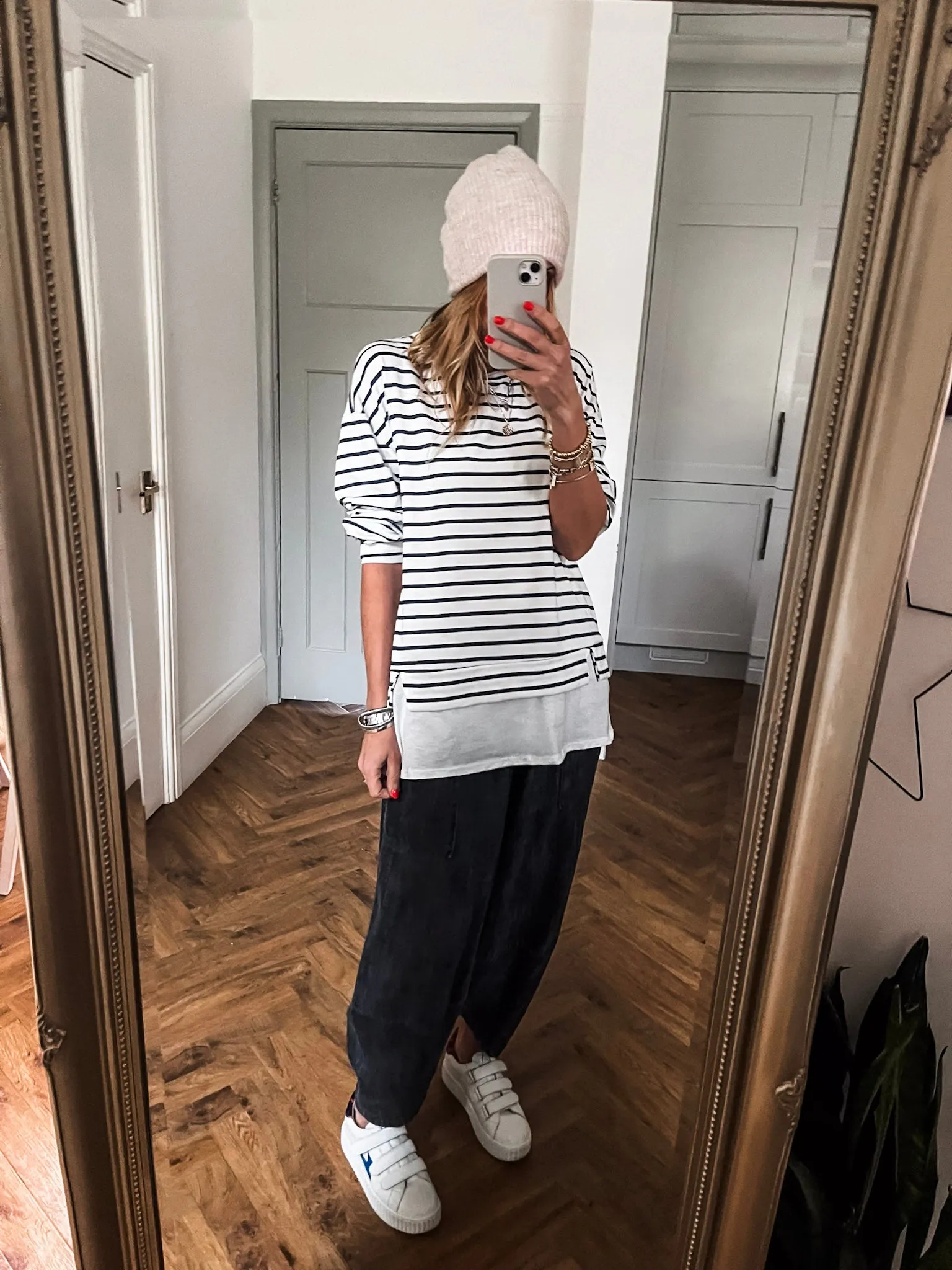 Striped Crew Neck Sweatshirt