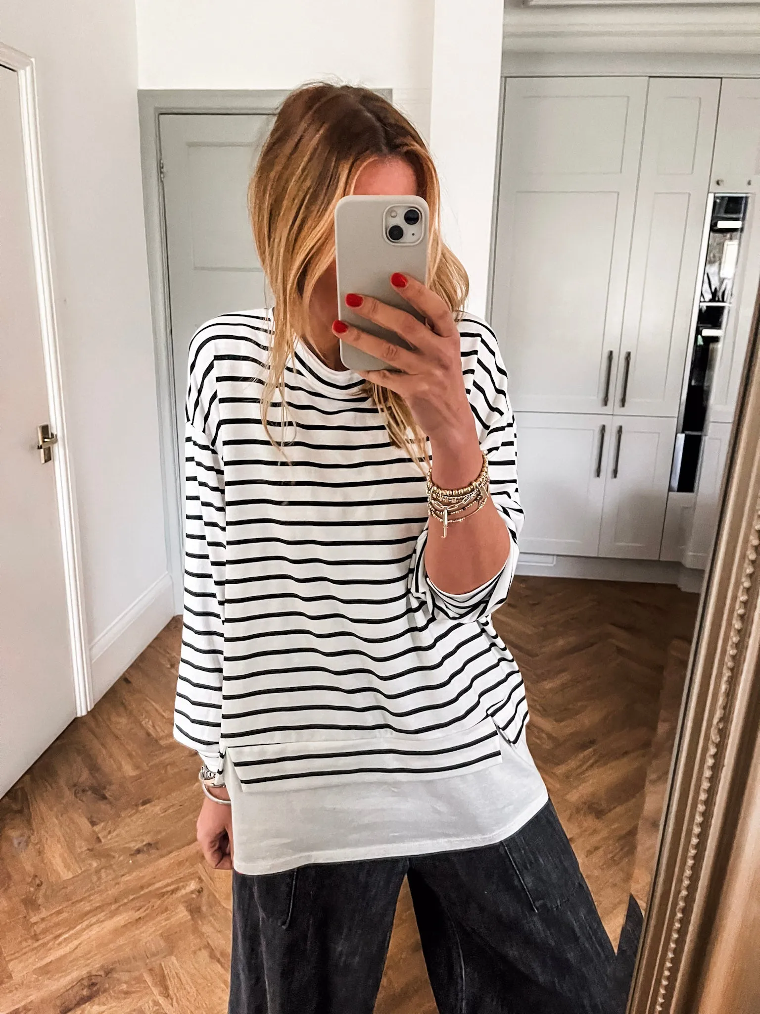 Striped Crew Neck Sweatshirt