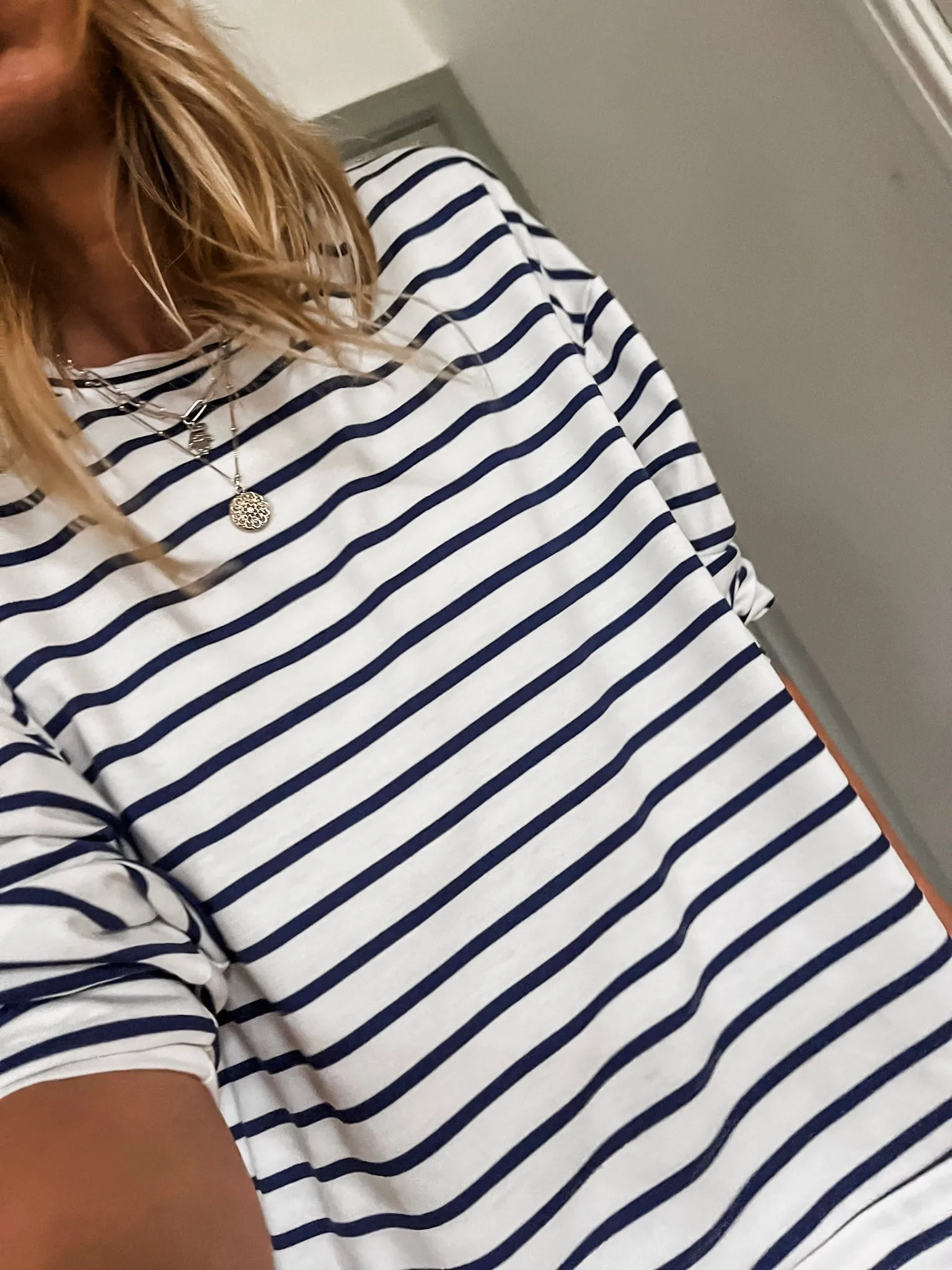 Striped Crew Neck Sweatshirt