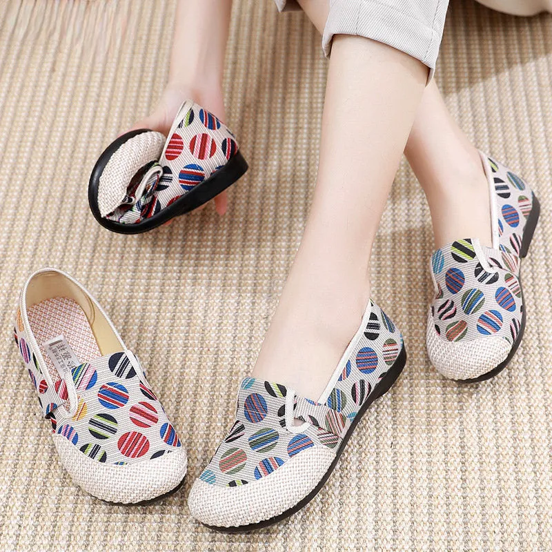 Vanccy Weaving Breathable Loafers  Comfortable Walking Casual Flats Shoes WF09