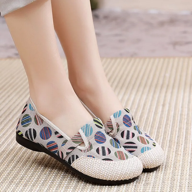 Vanccy Weaving Breathable Loafers  Comfortable Walking Casual Flats Shoes WF09