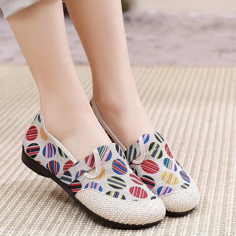 Vanccy Weaving Breathable Loafers  Comfortable Walking Casual Flats Shoes WF09